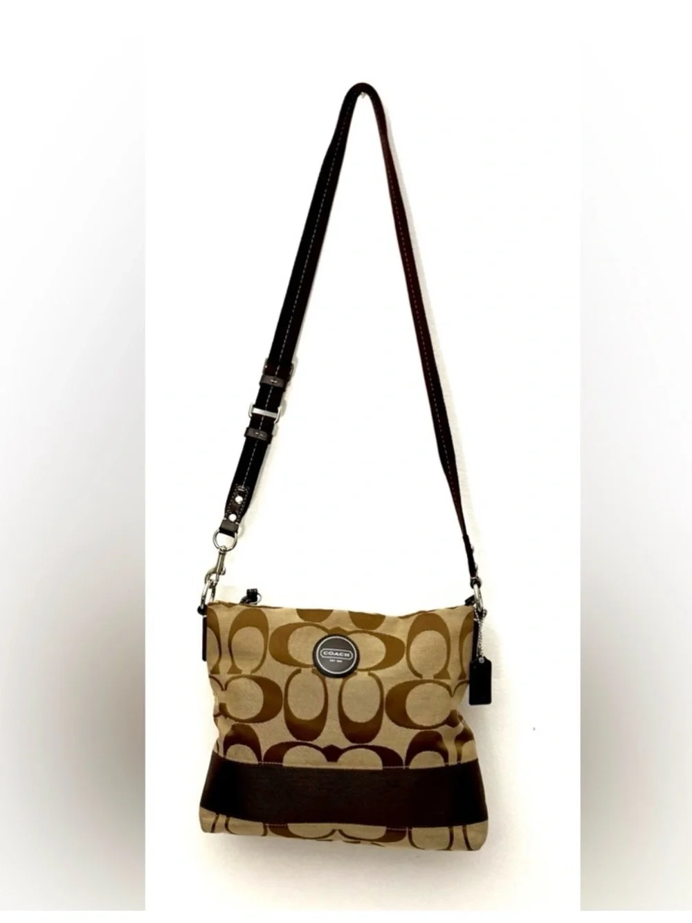 Coach Signature Stripe File Crossbody Bag F19220 / F17435